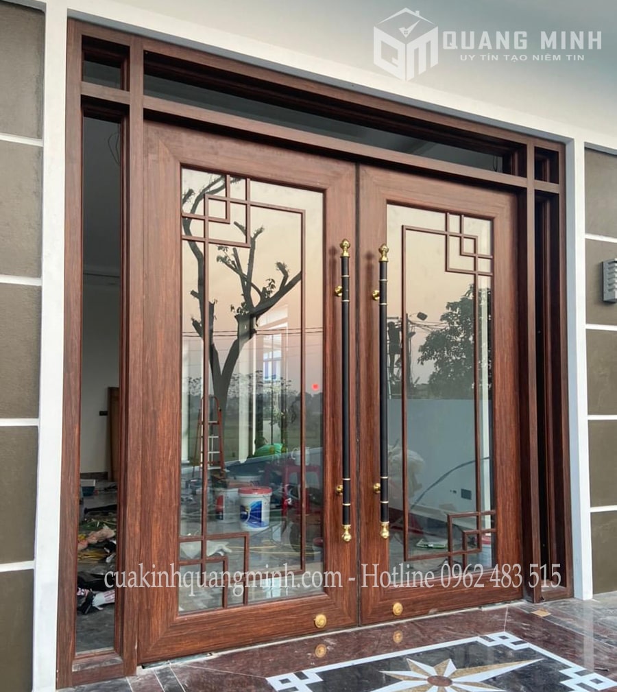 làm cửa kính thuỷ lực khung nhôm (2)