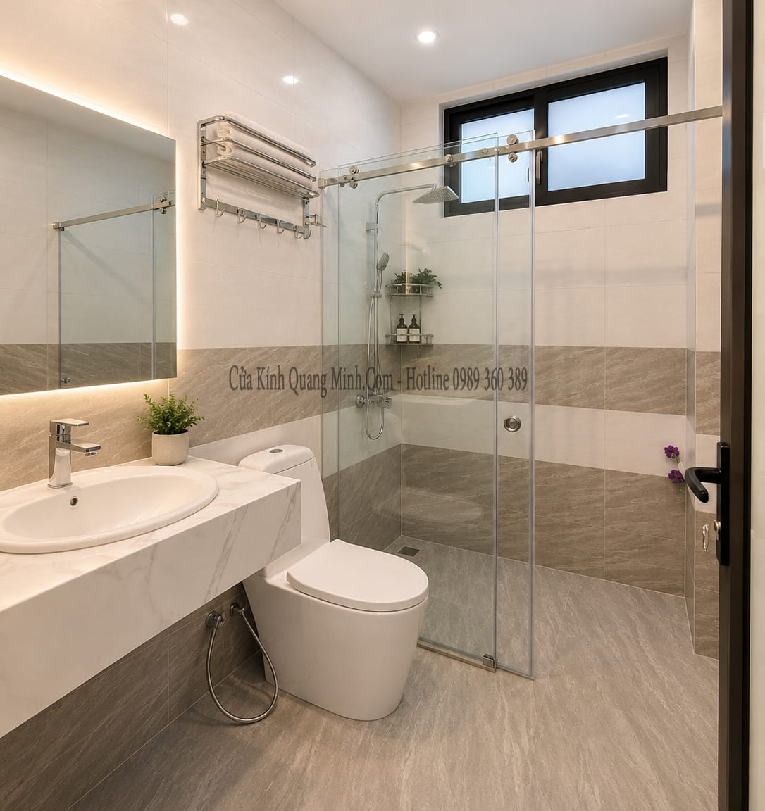 phòng tắm kính trượt 10-30