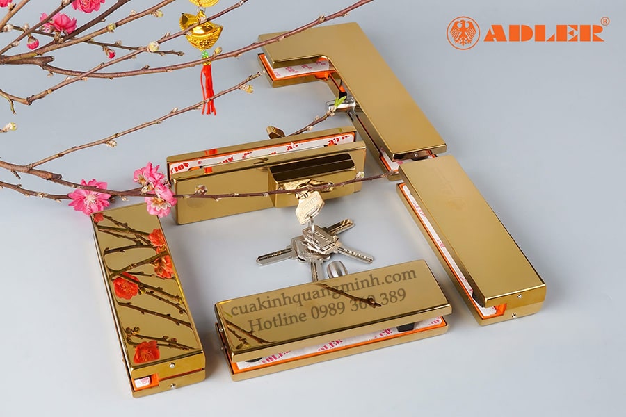 kẹp kính adler mạ vàng