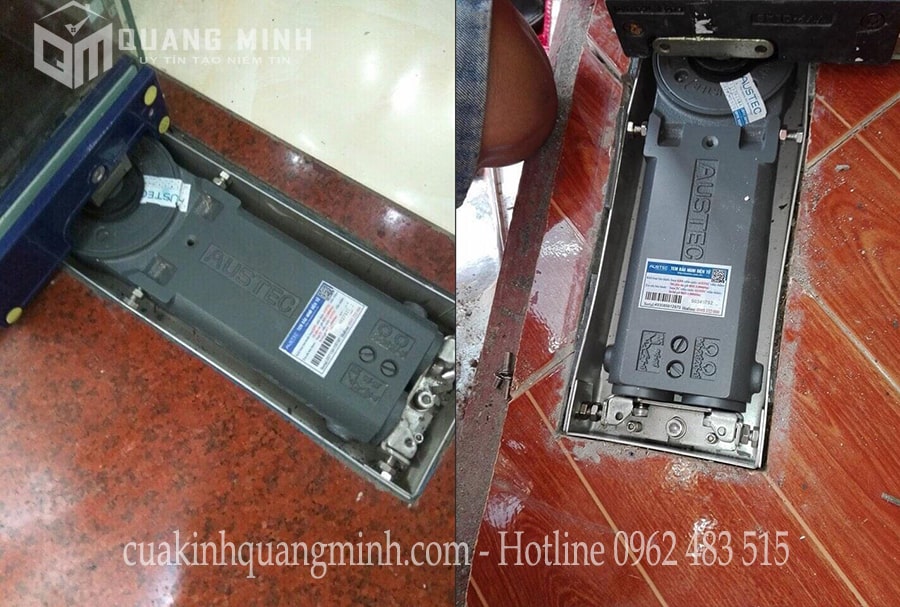 Lắp đặt, thay thế bản lề sàn (11)