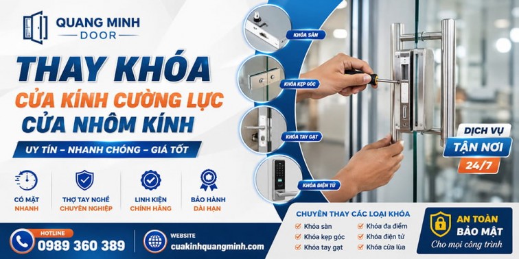 Thay Khóa Cửa Nhôm Kính Uy Tín - Chính Hãng, Có Mặt Ngay
