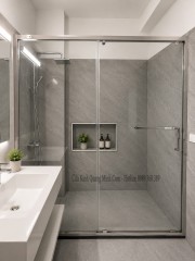 Báo Giá Phòng Tắm Kính Lùa, Thi Công Vách Tắm Kính Cửa Trượt Đẹp, Tiết Kiệm Diện Tích